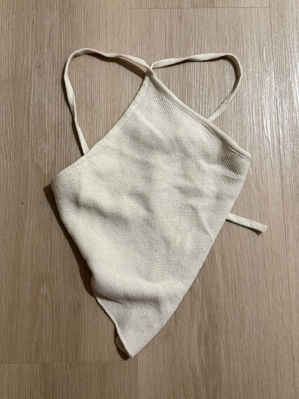 Zara Cream Knit Cross-Back One-Piece
